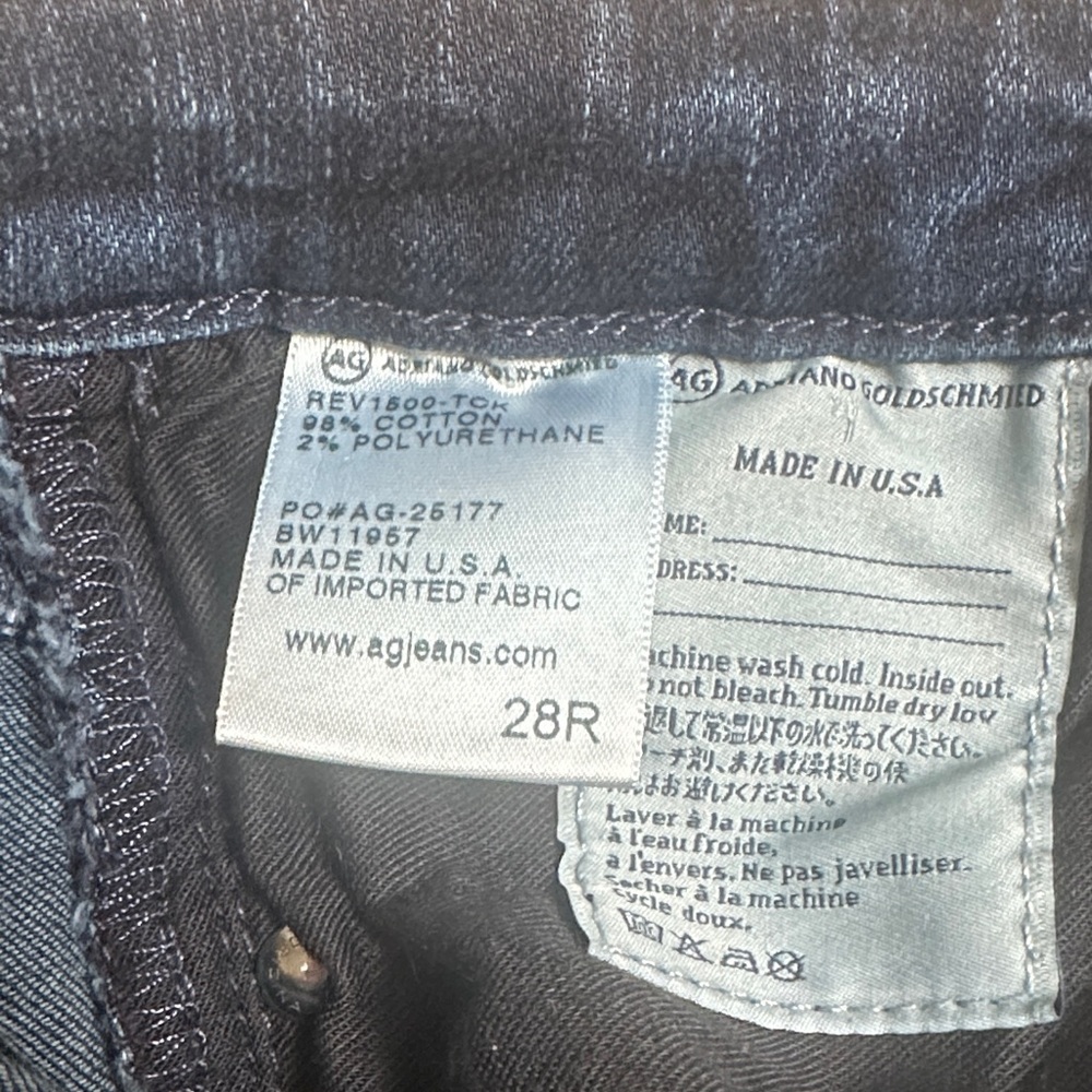 AG Adriano Goldschmied Absolute Legging Jeans Indigo Skinny, Stretch, Size 28R - Picture 4 of 4